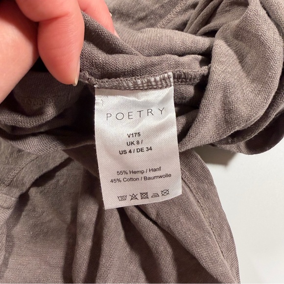 Poetry Women's Taupe Short Sleeve‎ Tee Size 4 - Picture 4 of 8
